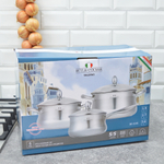 Набор кастрюль 3 предмета (2,7л, 3,6л, ковш 1,9л) нерж Bella Cucina BC-2141