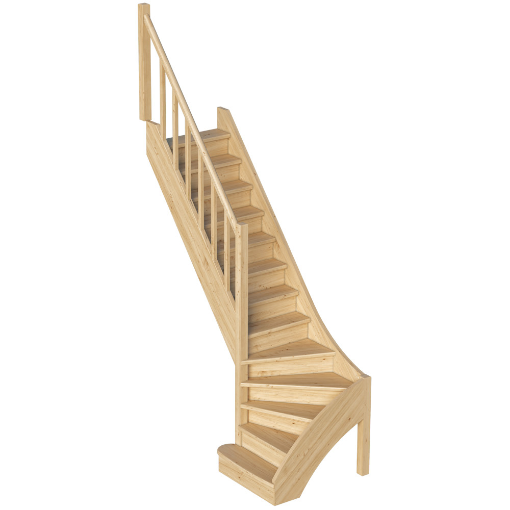 Лестница на второй этаж ЛС-07м/3 Левая с подступенками