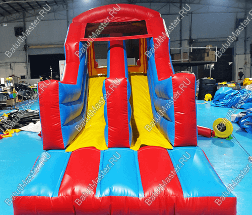 Детский надувной батут "Отличное настроение" 5,3*2,2*3,15 м