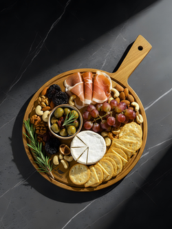 Разделочная доска круглая 30 см с ручкой