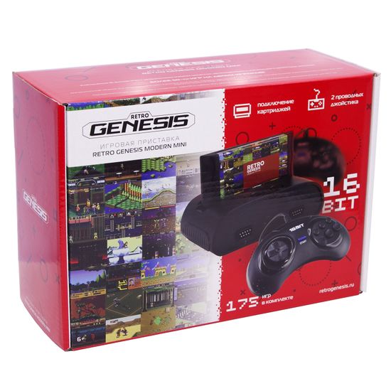 SEGA Retro Genesis Modern mini + 175 игр + 2 джойстика + картридж (серия DN, модель: DN-02)