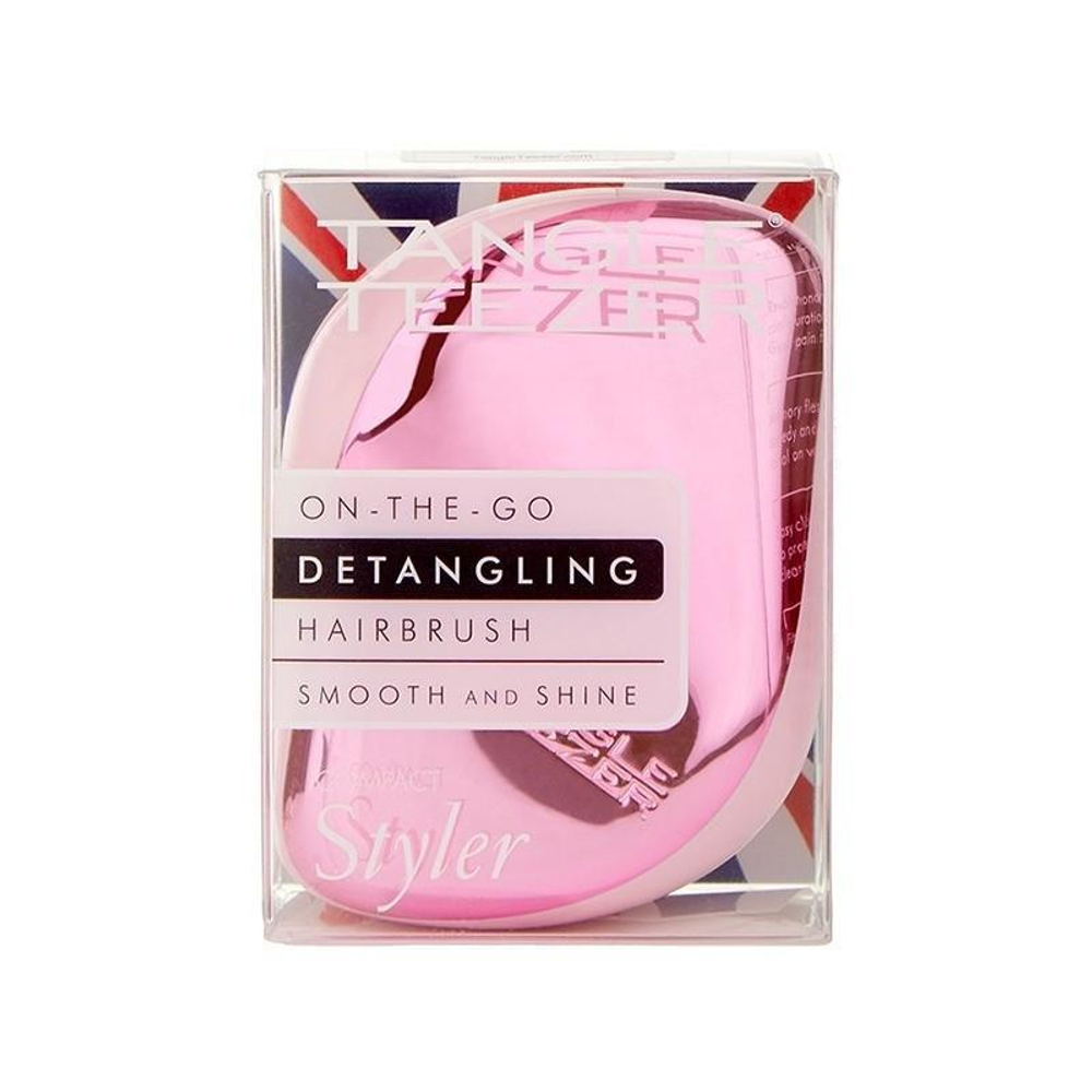 Tangle Teezer Compact Doll Pink Chrome