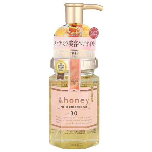 &honey, Масло для волос с увлажняющим блеском, мед из болгарской волшебной розы, 100 мл (3,4 унции)