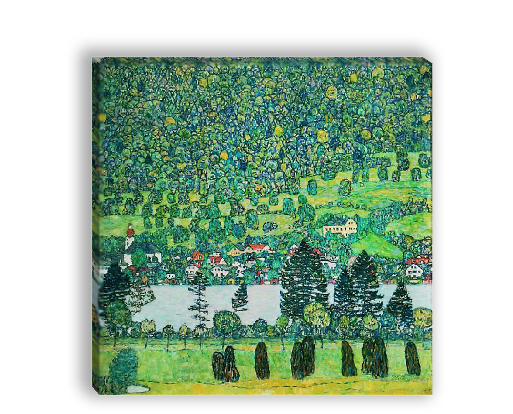 Картина для интерьера "Лес на склоне у озера Аттерзе", художник Климт, Густав, печать на холсте