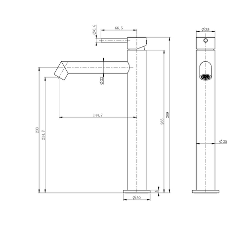 Смеситель для раковины высокий WONZON & WOGHAND, Брашированное золото (WW-H1064-BG)