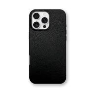Чехол для iPhone 16 - Зернистая кожа - чёрный