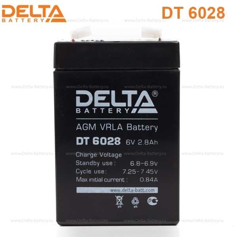 Аккумуляторная батарея Delta DT 6028 (6V / 2.8Ah)