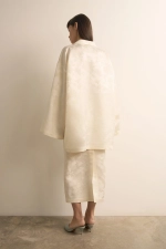 Просторная рубашка из шелка-жаккарда