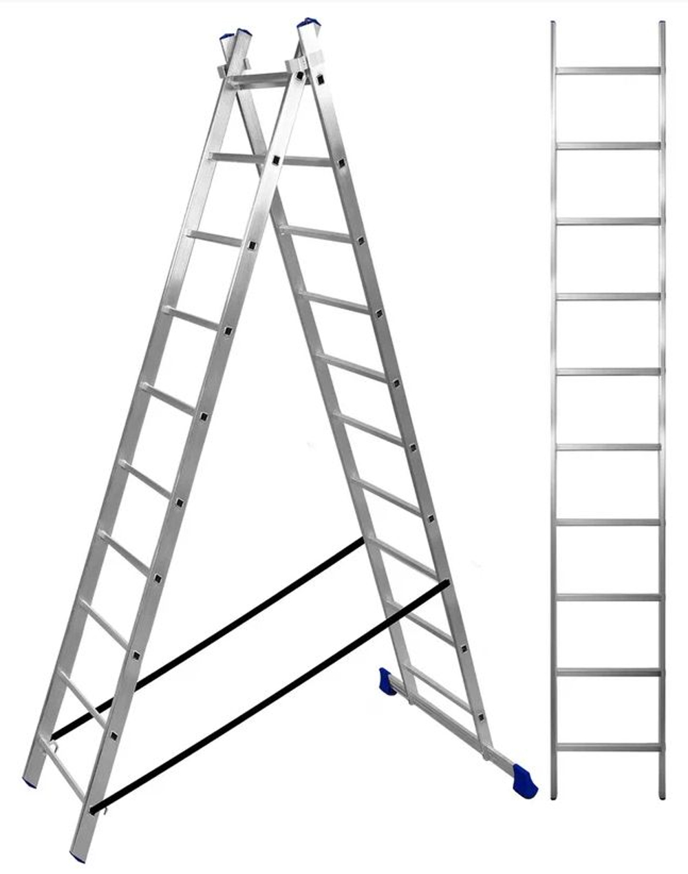 Лестница алюмин.  3секц* 10ступеней (2,84м-4,51м-6,17м) / МОНТАЖНИК