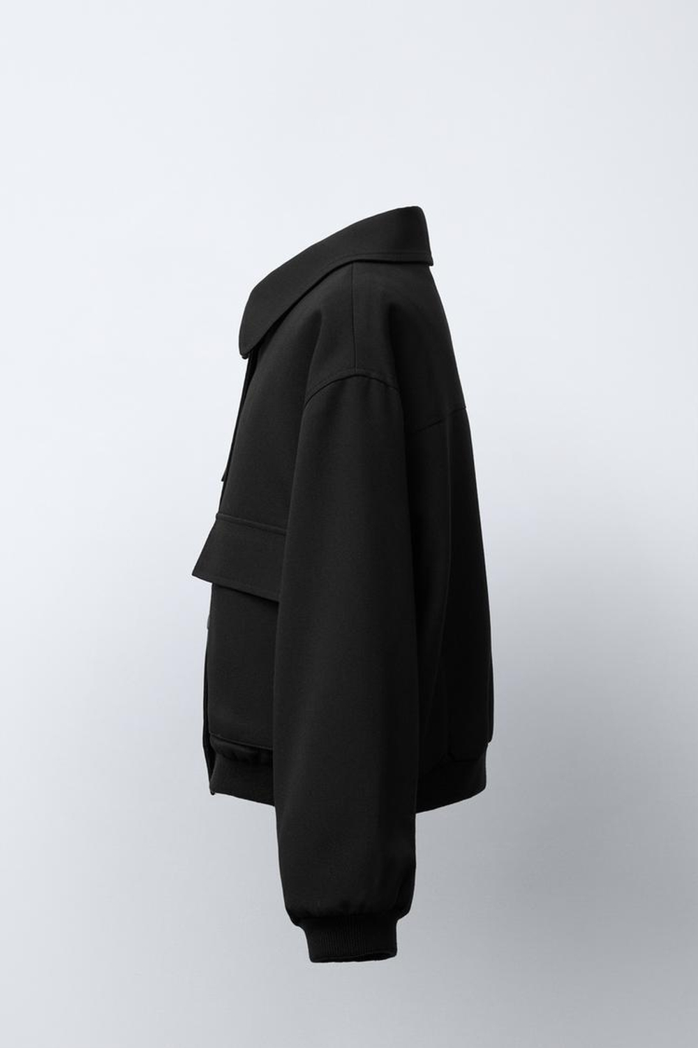 ZARA КУРТКА-БОМБЕР С КАРМАНАМИ, ЧЕРНЫЙ