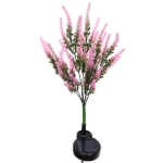 Светильник на солн.батарее (фигура на спице с подсветкой) «Лаванда» 73см, Розовый (свечение тепл.белый)