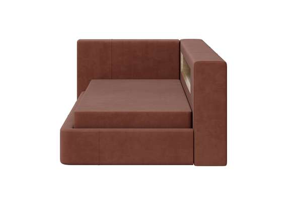 Диван-кровать Cube c нишей L (сиена FiberGuard)