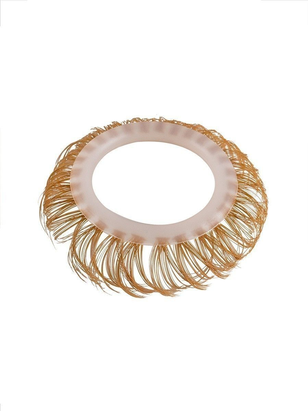 Эрекционное кольцо с бежевыми «ресничками» (Цвет: бежевый)