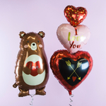 Фольгированный шар-фигура «Мишка с сердцем. Love.», 79 см
