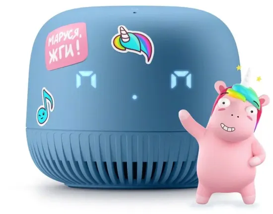 Умная колонка VK Капсула Нео (с часами), синий