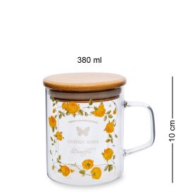 GS- 47/1 Кружка с крышкой «Розовый сад» 380мл