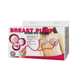 Автоматическая вакуумная помпа для груди Breast Pump (Цвет: прозрачный с розовым)