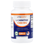 Vitamatic, L-карнитин, 120 растительных капсул (500 мг в 1 капсуле)