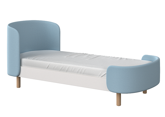 Кровать KIDI Soft для детей от 3 до 7 лет, голубая