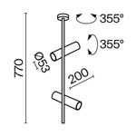 Потолочный светильник Technical C021CL-02B