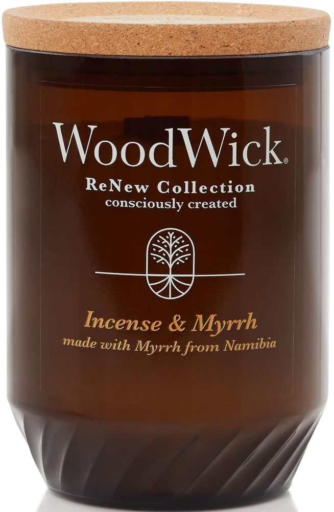 WOODWICK RENEW LARGE CANDLE INCENSE &amp; MYRRH CANDLE 609 GR