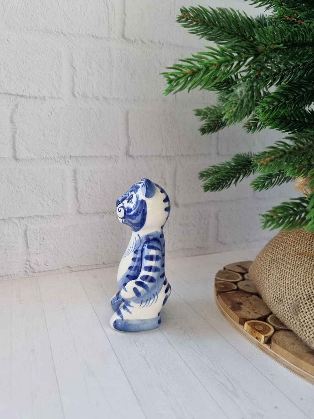 Тигрёнок фигурка гжель