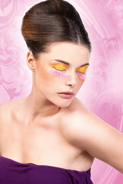 Ресницы розовые длинные (Цвет: розовый)