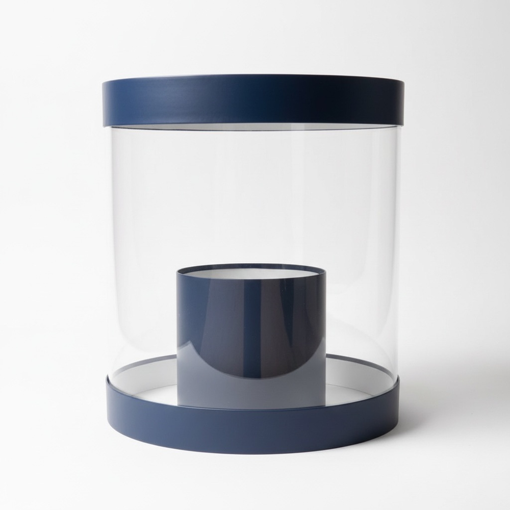 Коробка аквариум 32см Цвет :Темно синий .