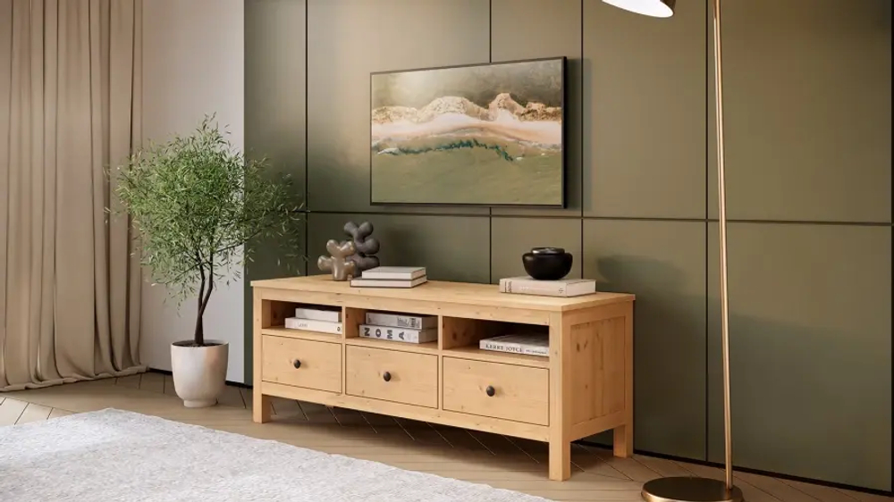 Тумба под ТВ - аналог IKEA HEMNES / ХЕМНЭС/ ХЕМНЕС / КЫМОР / ИКЕА 183х57х47 см, светло-коричневый