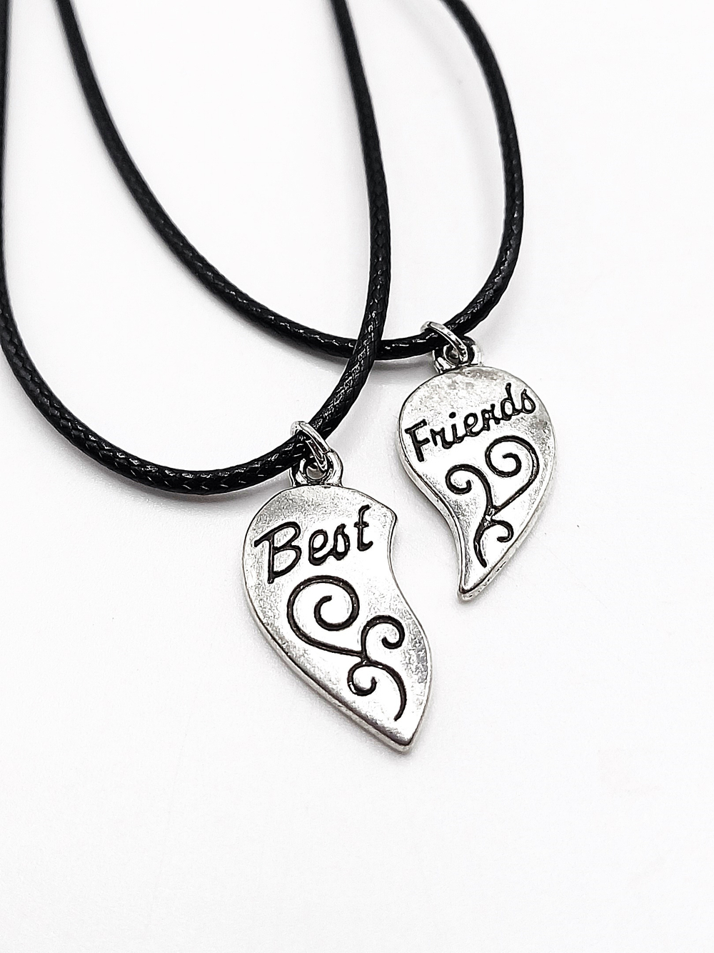 Парные кулоны Нежное сердце половинки " Лучшие друзья"