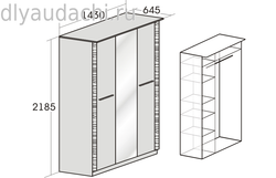 Шкаф 3-дверный "Элана" дуб сонома