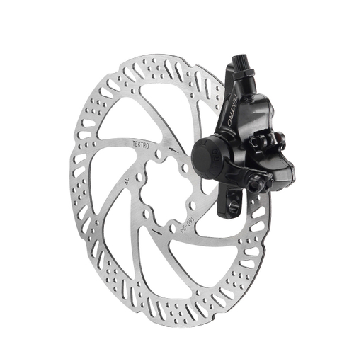 Тормозной набор механ. диск. ЗАДНИЙ MD-M280 (ротор 160мм+суппорт+колодки) совместим. колодки VX839 черный TEKTRO