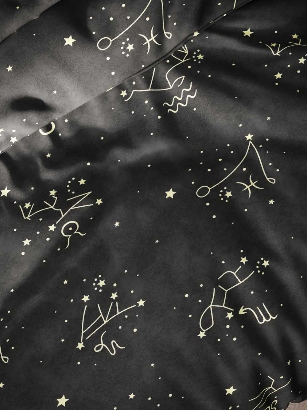 Постельное белье Полисатин Мечта "Созвездие" семейное Наволочка 50х70 см 2 шт Простынь на резинке 160x200 см Пододеяльник 145x215 см 2шт