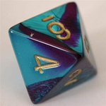 Chessex 7-dice set Gemini Purple-Teal/Gold Polyhedral