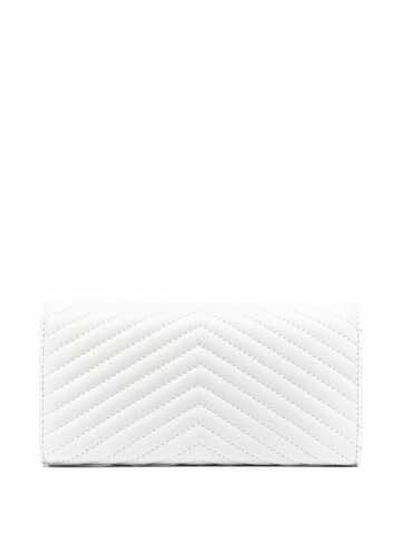 LOVE BIRDS QUILTED WALLET - white