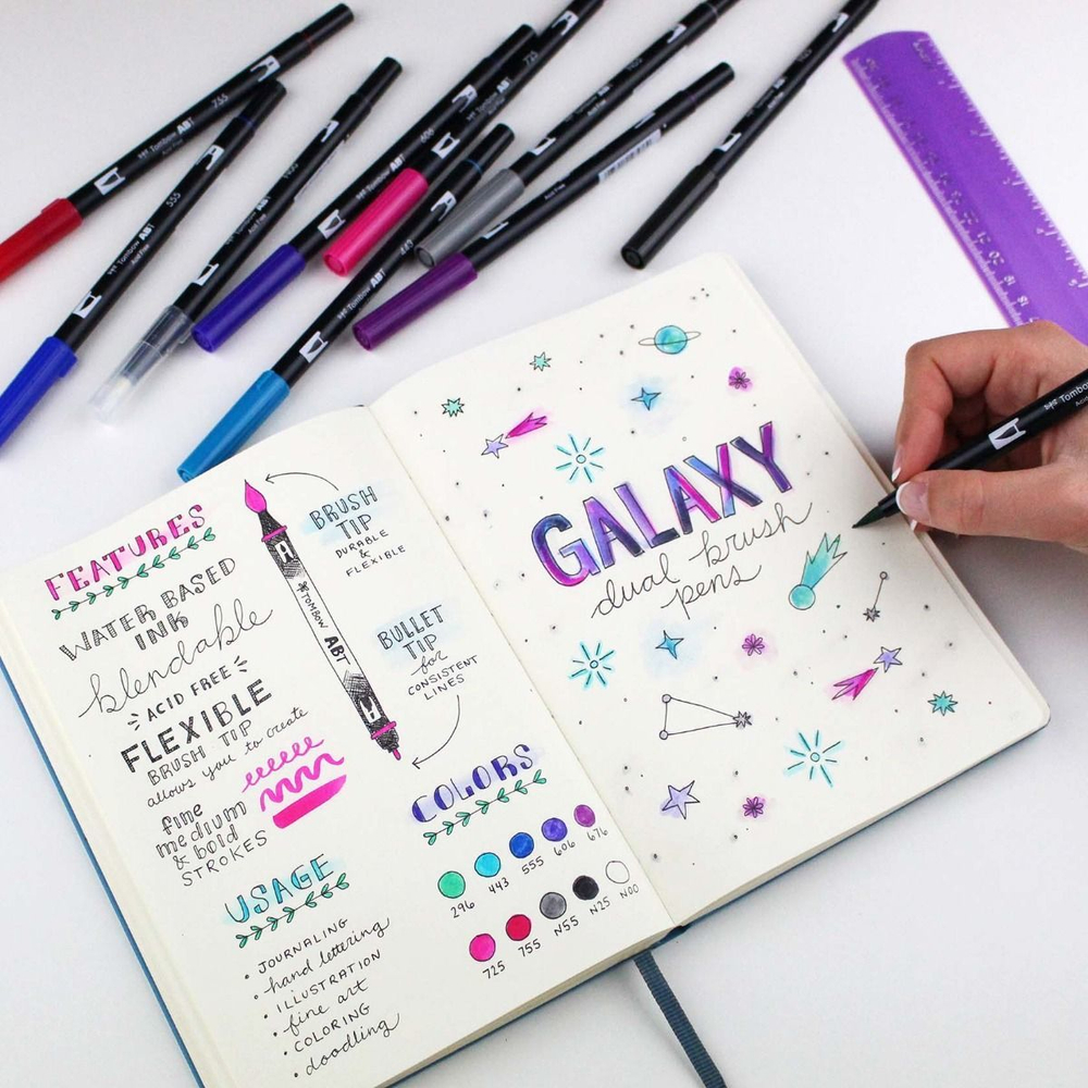 Набор Tombow AB-T Dual Brush 10 Galaxy Palette