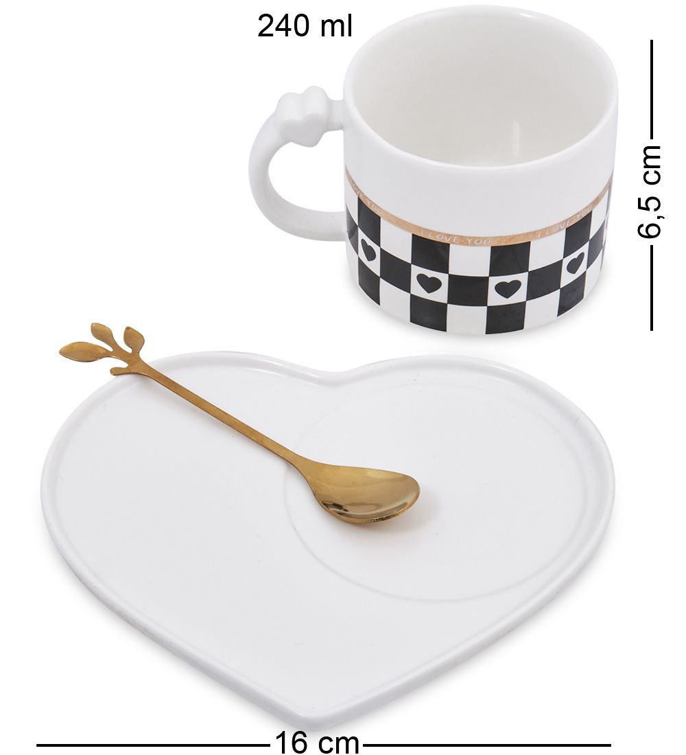 MUG-418/3 Чайная пара «Сердце»