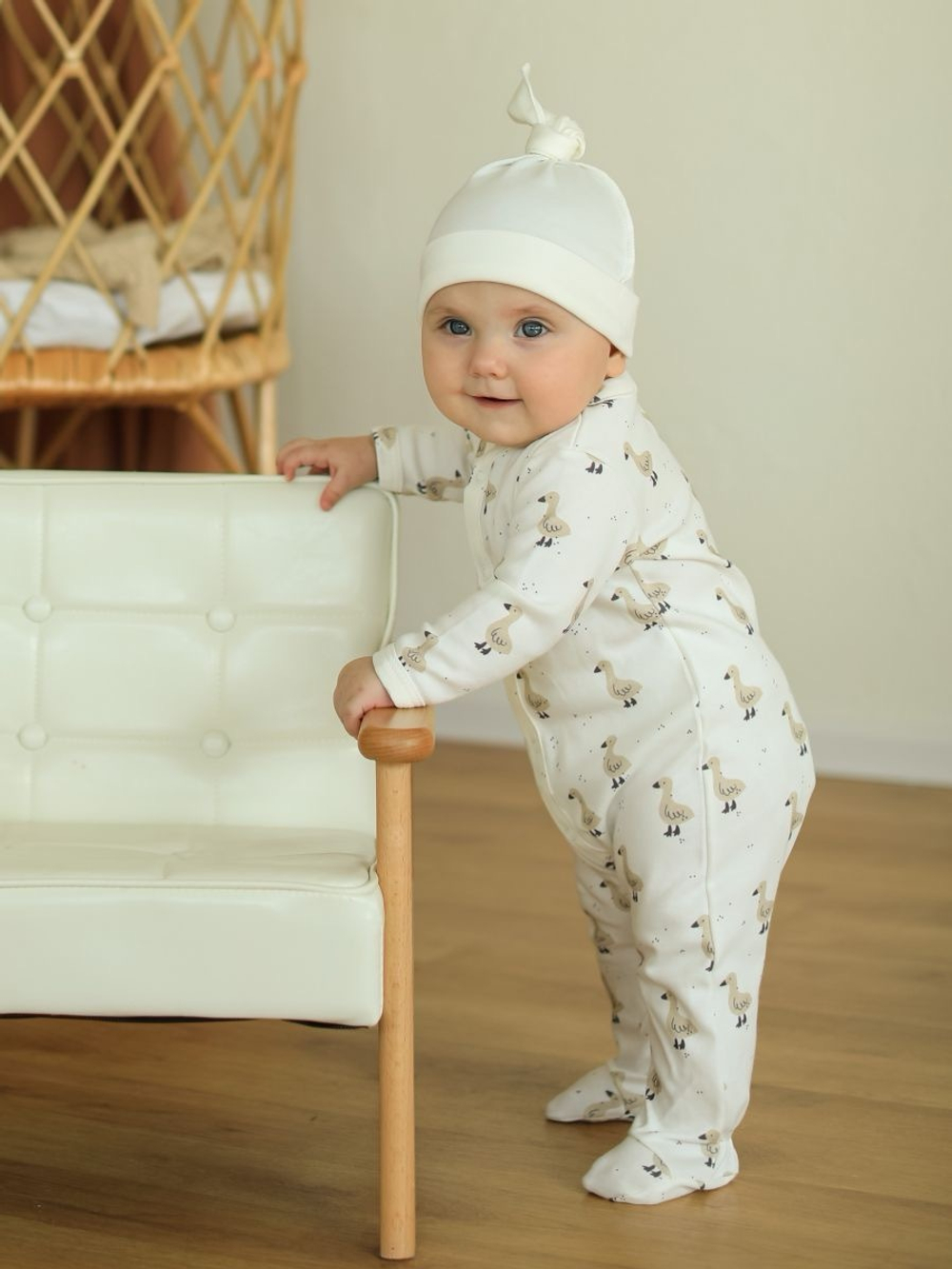 Комбинезон на кнопках "Гуси"