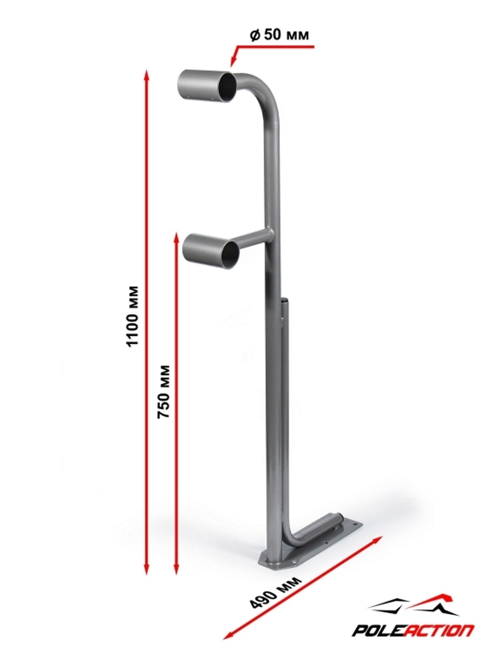 Модель №16 - стойка балетного (хореографического) станка двухуровневого "Грация"