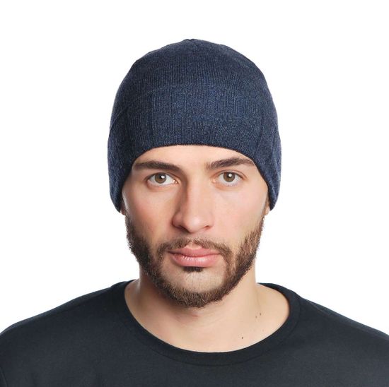 Шапка двойная (синий)