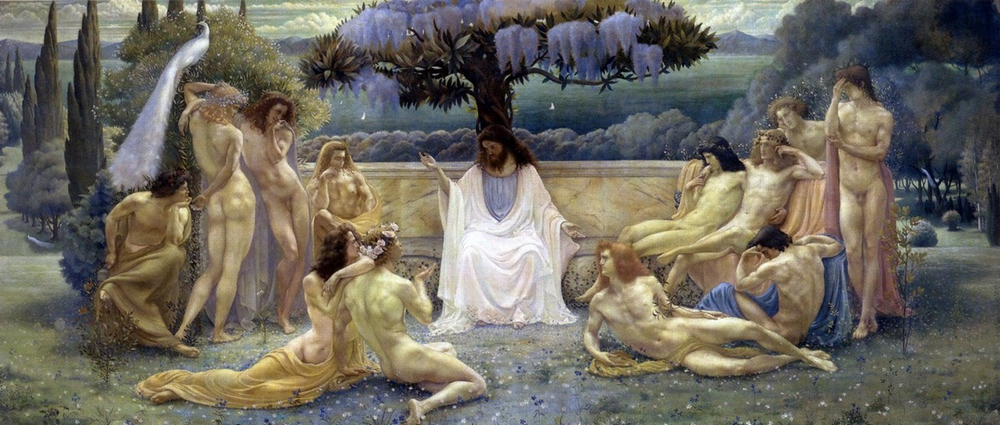 Дельвиль Жан. Школа Платона. (1898, Париж, Музей Орсэ)