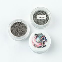 1325 Бульонки металлические чёрные 0.8 мм (10 г)