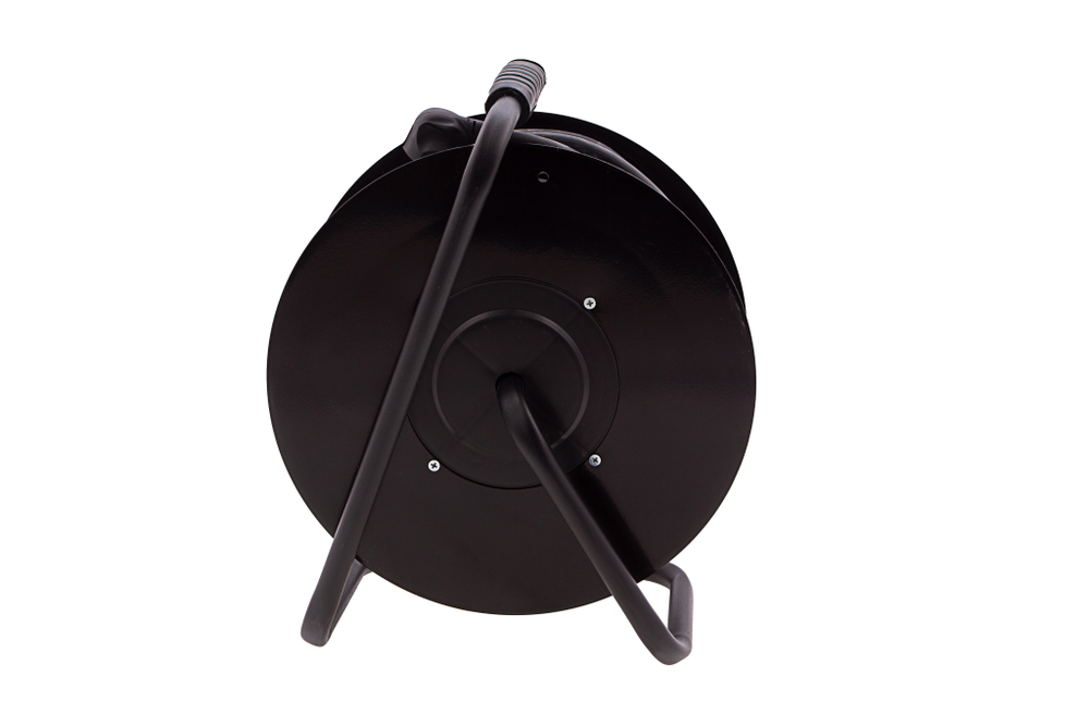 Удлинитель силовой 50 м, 16А, тип УХз16, КГ 3 x 1.5 мм, на стальной катушке, 4 розетки Сибртех