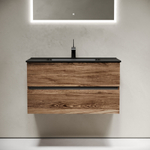 Тумба подвесная под раковину Sancos Urban, дуб чарльстон 890х450х550