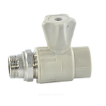 Кран шаровой PP-R серый Дн 25х3/4" НР прямой для радиатора VALFEX 10149025Г
