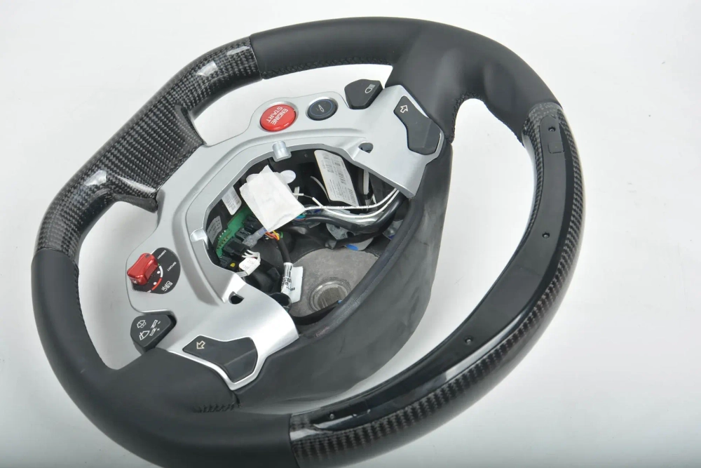 Руль на заказ для Ferrari 488, 458, FF, F12, F430, Roma, California Феррари кастомный деревянный карбоновый руль