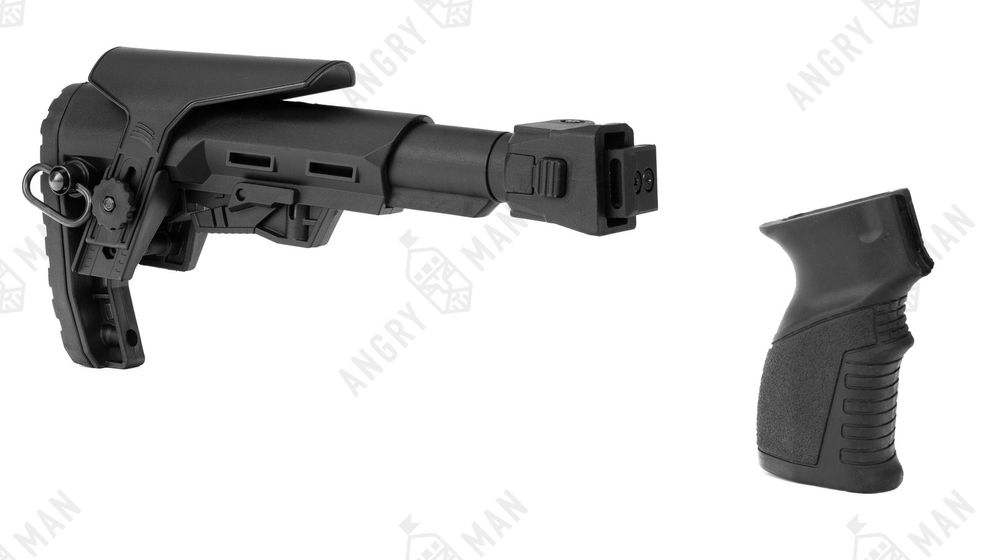 Комплект приклада для боевых складных версий АК (74м, -12, -15, "сотая" серия и тд), на базе Alpha CP, K.Arma