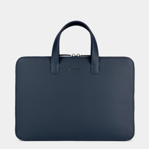 Сумка для MacBook Pro 16 - 17 из кожи теленка, синего цвета