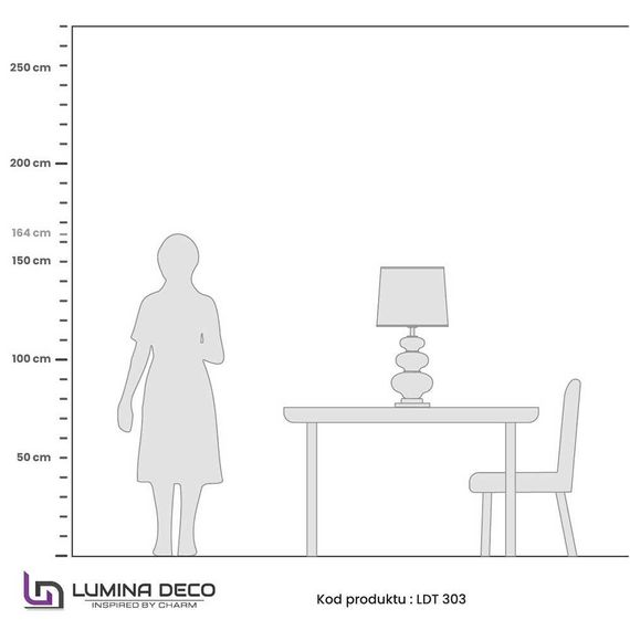 Настольная лампа Lumina Deco Briston LDT 303 PR+WT