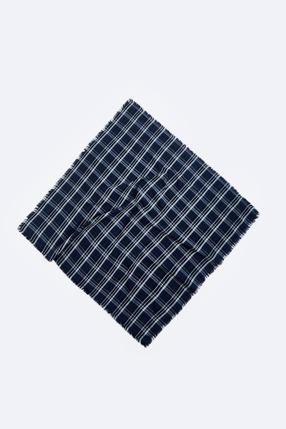 ZARA БАНДАНА В КЛЕТКУ, СИНИЙ